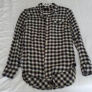 Black & Cream Button down shirt